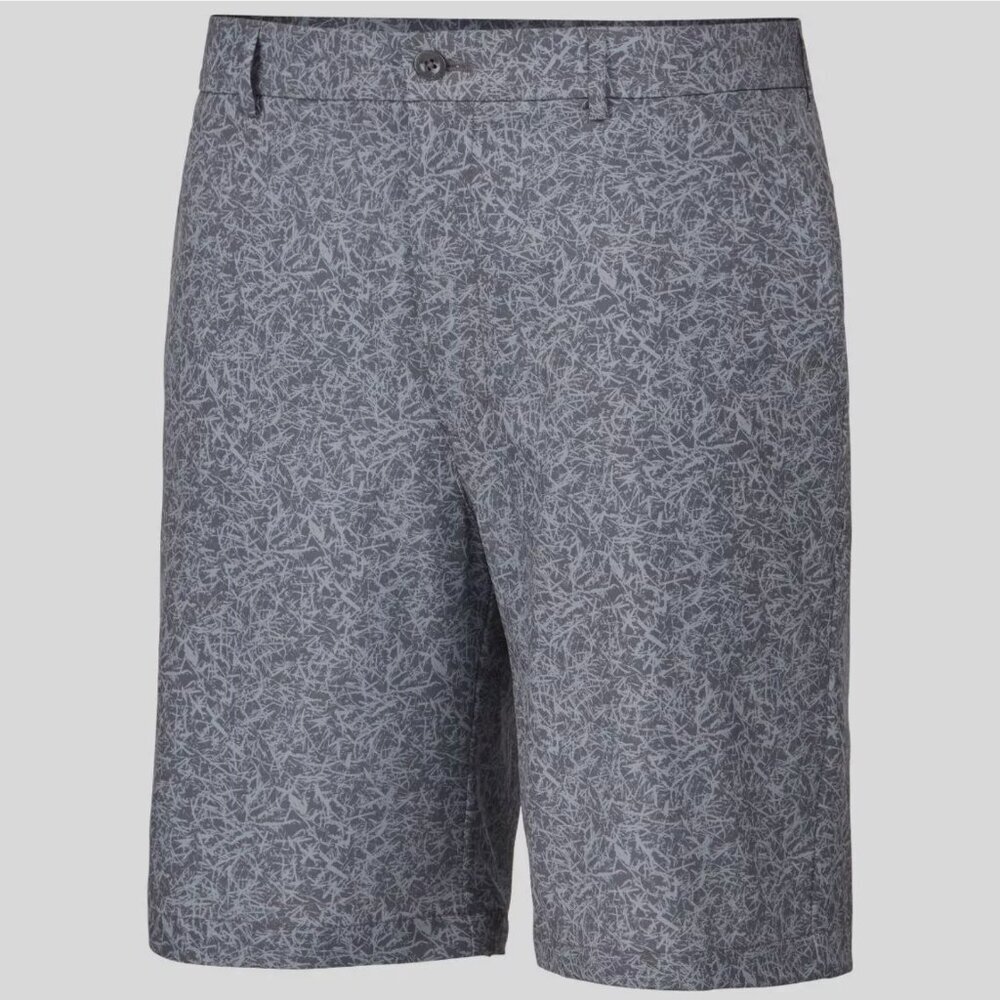 $55 Greg Norman Tasso Elba Men Gray Printed 10" Exclusive Cargo Shorts Size 32